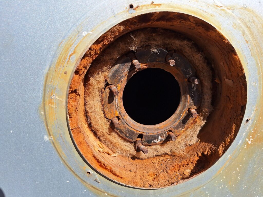 Hard water can be aggressive when heated and used with some materials. 