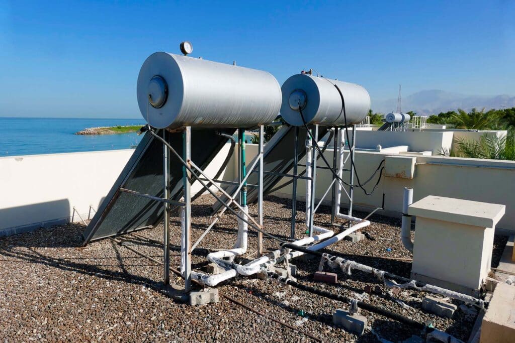 flat plate solar thermal hotel system