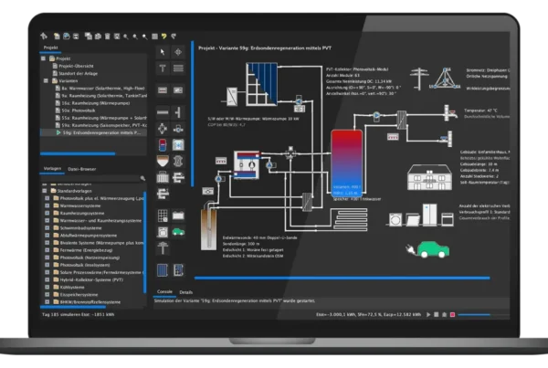 Solar hot water Energy modelling with Polysun